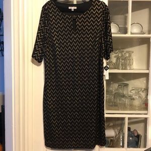 Black and gold knit sweater dress size 16w